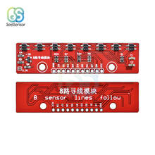 Módulo de rastreamento ir, 8 canais, sensor infravermelho, módulo de detecção diy para arduino, módulo de sensor de 8 bits, 5v 2024 - compre barato