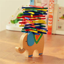 Монтессори материал развивающие игрушки детские игрушки деревянные блоки игрушки с балансом домино укладчик игра животных верблюд, слон подарок ребенку 2024 - купить недорого