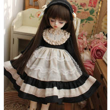 Doll clothes with lace edge BJD dress + hair band for 1/6 1/4 1/3 BJD SD doll Blyth doll accessories only dress 2024 - buy cheap