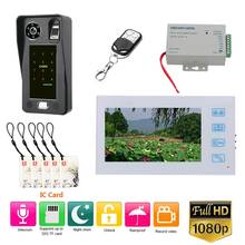 7 inch Record Wired Video Door Phone Doorbell Intercom System with  Fingerprint RFIC Card AHD 1080P Camera Door Access Control S 2024 - buy cheap