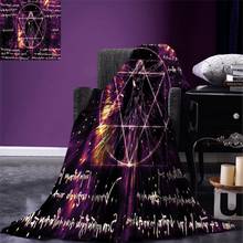 Священное одеяло Витрувианский человек с духовными оккультными символами тема тайна Вселенной вычурный Графический теплый одеяло для кровати 2024 - купить недорого