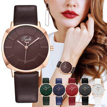 2020 Women Simple Style Square Watches Casual Ladies Leather Quartz Analog Watches Reloj Mujer For New Year Gift Clock 2024 - buy cheap