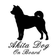 Preto/tira etiqueta do carro engraçado akita cão a bordo decalques de vinil decoração do carro da motocicleta estilo do carro c630 2024 - compre barato
