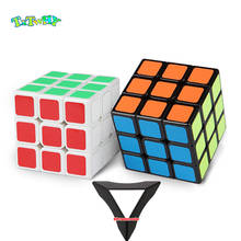 QiYi Профессиональный кубик 3x3x3 5,7 см скоростные кубики головоломка Нео кубик 3X3 волшебный кубик наклейка для детей взрослых обучающие игрушки 2024 - купить недорого