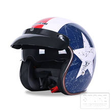 Motorcycle vintage 3/4 helmets riding sun visor half helmet motorbike electric scooter Touring Chopper Scooter retro helmets 2024 - buy cheap