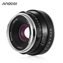 Andoer-lente de enfoque Manual F1.8 de gran apertura para cámaras Fuji fx-mount, 25mm, sin Espejo, X-A1/X-A10/X-A2/X-A3/X-AT/X-M1/X-M2/X-T1 2024 - compra barato