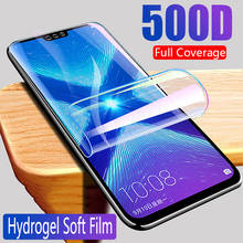 Película protetora para celular, película de hidrogel transparente para aparelhos huawei modelo y5, y6, y7, y9 2018 2024 - compre barato