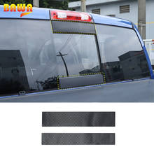 BAWA-molduras interiores de fibra de carbono suave para ventana trasera, pegatina decorativa para Dodge RAM, año 1500, accesorios para coche, 2011 2024 - compra barato