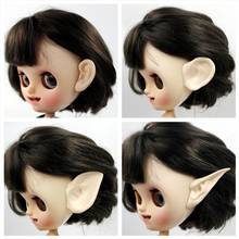 Blyth boneca de brinquedo gelado orelhas de brinquedo branco natural escuro e pele super preta, somente orelhas sem boneca 2024 - compre barato