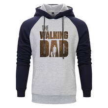 Hip Hop Raglan Men Fleece Sweatshirts Streetwear spring autumn The Walking Dad hooded Warm Fashion Warm Father Day Gift hoodies 2024 - buy cheap