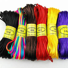 2.5mmx20m Chinese Knot Round Rope Silky Macrame Silk Satin Cord DIY Thread Colorful Nylon Braided String Cuerda Trenzada 2024 - buy cheap