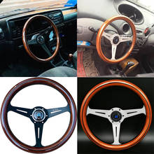 Universal Racing Wheel 14inch 350mm Wood Steering Wheel Car Drift Sport Steering Wheel With N-Horn Button 2024 - compre barato