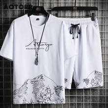 Casual Shorts Set Men Summer Fashion Sport Suit T-Shirt + Shorts Sportswears 2 Piece Sets Male Jogger Tracksuit Streetwear 4XL 2024 - buy cheap