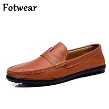Genuine Leather Men Shoes Slip On Loafers Breathable Driving Shoes Italian Designer Casual Mens Lazy Shoes Soft Sewing Moccasins 2024 - buy cheap