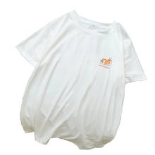 Shiba camiseta estampa feminina, camisa de manga curta para o verão, camiseta harajuku kawaii de desenhos animados, solta, vintage, amigos, coreana 2024 - compre barato