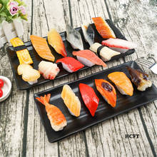 japanese dish props hotel restaurant store shop decoration fake rice shrimp Salmon fish slices block portion sushi model 2024 - buy cheap