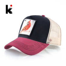 Men's Baseball Cap With Bird Embroidery Patch Summer Breahable Mesh Snapback Dad Hat For Women Fashion Hip Hop Trucker Casquette 2024 - buy cheap