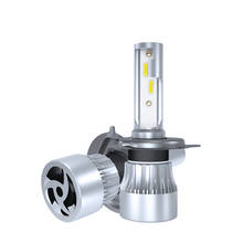 2Pcs Car Light Bulbs 9003 HB2 H4 LED Headlight Conversion Kits Hi Lo Beam Auto Lamp 72W 12V 6000K 2024 - buy cheap