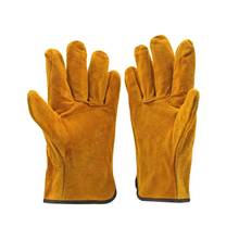 A Pair/Set Fireproof Durable Cow Leather Welder Gloves Anti-Heat Work Safety Gloves For Welding Metal Hand Tools 2024 - buy cheap