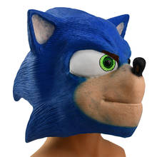 Cosmask-Máscara de Sonic para Halloween, disfraz de Cosplay para fiesta de adultos, máscara de terror para carnaval, accesorios para fiesta 2024 - compra barato