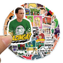 Pegatinas de la serie de televisión de dibujos animados Big Bang Theory, para equipaje, coche, portátil, Notebook, pegatina de tabla de Skate de nevera, grafiti, 50 Uds. 2024 - compra barato