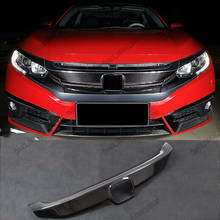 Real Carbon Fiber Front Center Grille Grill Cover Trim For Honda Civic 2016 2017 2018 2019 2024 - buy cheap