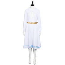 Vestido de Cosplay de BEASTARS Haru para mujer adulta, vestido blanco de heroína de BEASTARS con cinturón de corbata para Cosplay de Halloween 2024 - compra barato