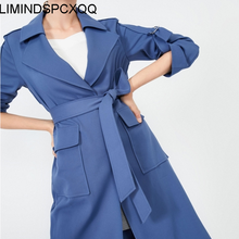 Roupas femininas seguras moda primavera outono 2021 casaco solto lapela doce estilo coreano comprido e slim 2024 - compre barato