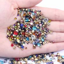 Shiny Glass Rhinestones Many Colors ss4-ss30 Mix Size 1000pcs Mini Pointback Stones Loose Strass Bead DIY Nail Art Decoration 2024 - buy cheap