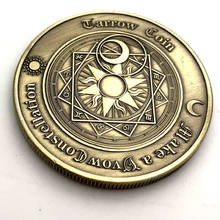 Tarot Wishing Commemorative Coin Sun Moon Constellation Challenge Coin Feng Shui Coins collectibles Help People Think Things 2024 - buy cheap