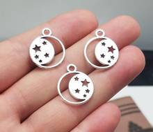 30pcs/lot--21x18mm, moon cham,Antique silver plated moon and star charms,DIY supplies,Jewelry accessories 2024 - buy cheap