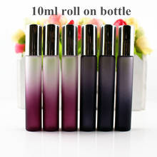 50pcs/lot 10ml Roll On Glass Bottle Black / Purple Thin Glass Roll-On Vials 10cc Essential Oil Roller Perfumes Sample Bottle 2024 - buy cheap