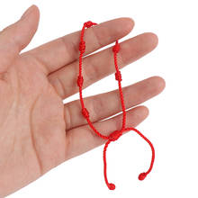 1/2Pcs 7 Knots Red String Bracelets For Protection Good Luck Amulet For Success Handmade Rope Bracelets Lucky Charm Bangles 2024 - buy cheap