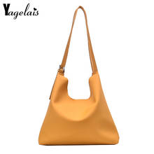 Fashion Pu Leather Composite Bags For Ladies Casual Solid Large Capacity Bucket Bags For Women Simple Vintage Messenger Bags New 2024 - buy cheap