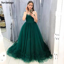 Sevintage A Line Spaghetti Straps Long Evening Dresses Tulle Sweethert Sleeveless Formal Prom Gowns Graduation Dress Custom Made 2024 - buy cheap