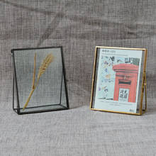 Vintage Clear Glass Freestanding Picture Photo Frame Portrait Holder Table Decor 2024 - buy cheap