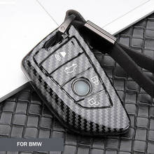 Carbon Fiber ABS Car Key Fob Case Cover For BMW 2 3 5 7 Series 6GT X1 X3 X5 X6 F45 F46 G20 G30 G32 G11 G12 F48 G01 F15 F85 F16 2024 - buy cheap
