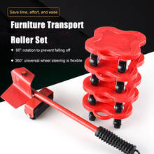 5pcs Professional Furniture Transport Lifter Tool Set Furniture Mover Wheel Bar Roller Device Heavy Stuffs Moving Hand Tools 2024 - buy cheap