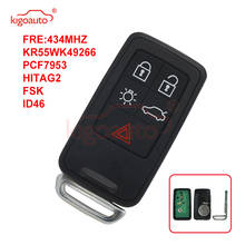 Kigoauto-chave inteligente 434mhz com 5 botões, para volvo 2007, 2008, 2009, 2010, xc70, v70, xc60, s80, s60 2024 - compre barato