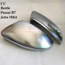 BODENLA Matt Chrome Mirror Cover Silver Rearview Side Mirror Cap For VW Jetta 5 6 Golf MK5 MK6 MK7 Passat B7 B8 CC Touran Polo 2024 - buy cheap