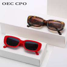 OEC CPO Retro Rectangle Sunglasses Women And Man Fashion Brand Design UV400 Vintage Thick Frame Sun Glasses Man lady Shades O532 2024 - buy cheap