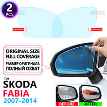 Full Cover Anti Fog Film Rearview Mirror for Skoda Fabia 2 5j 2007~2014 MK2 Anti-fog Protective Films Car Clean Accessories 2012 2024 - buy cheap