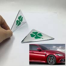 Значок-эмблема для Alfa Romeo quatrefoil green delta, значок для бокового крыла автомобиля 4C 147 156 166 159 Giulietta Giulia Spider GT 2024 - купить недорого