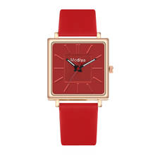 Новый продукт, женские часы с квадратным циферблатом, дамские Модные кварцевые наручные часы с кожаным ремешком, повседневные часы, платье, Reloj Mujer 533 2024 - купить недорого