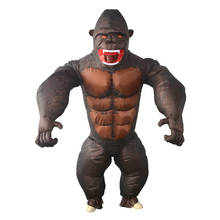 Disfraz inflable de orangután de King Kong para adultos y niños, disfraz de Mascota, mono Animal para Halloween, Purim, Carnaval 2024 - compra barato