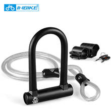 INBIKE Bike U Lock Anti-theft MTB Road Bike Bicycle Lock Cycling Accessories Heavy Duty Steel Security Bike Cable U-Locks Set 2024 - buy cheap