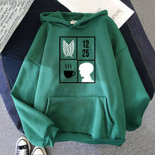 Anime ataque em titan hoodies shingeki não kyojin streetwear homem levi ackerman impressão unissex moletom masculino feminino roupas kpop 2024 - compre barato