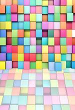 5x7FT  Beautiful abstract pattern wall colored cell checker Custom Photo Studio Backdrop Background Vinyl 220cm X 150cm 2024 - buy cheap