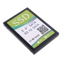 Convertidor de adaptador de 2 puertos Dual SD SDHC MMC RAID a SATA con carcasa para tarjeta SD 2024 - compra barato