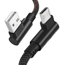 Cable Micro USB para Samsung y Xiaomi, Cable de datos de carga rápida de 90 grados, 1M, 2M, para Huawei y Android 2024 - compra barato